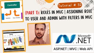 Tutorial 32 Part 1 Roles in MVC  Assigning Role to User and Admin with Filters in MVC [upl. by Urania]