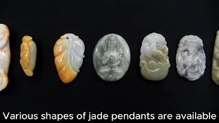 Natural jadeite jade pendant [upl. by Ahsinyt]