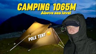 Solo Camping in Wales 1065M above sea level in The Lanshan 2 are pole tents an American fad [upl. by Rebmetpes320]