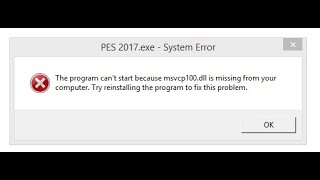 How to fix d3dx943dll and msvcp100dll errors on PES 2017 and other applications [upl. by Adnat]