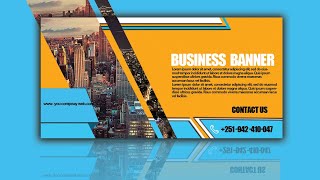 Web Banner Design in PhotoshopEcommerce Banner Designphotoshop tutorial [upl. by Murdocca]