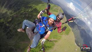 Paragliding Tandem  Pir Chinasi to Pir Hassimar amp Muzaffarabad Airport  Kashmir Pakistan [upl. by Parish57]