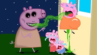 Zombie Apocalypse Peppa Pig Turn Into Giant Zombies🧟‍♀️ Peppa Pig Funny Animation [upl. by Hsiri366]