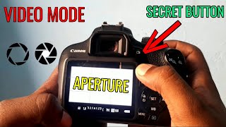 How to change APERTURE in video mode  CANON 1200D  CANON 1500D  CANON 1300D [upl. by Ylrebmi]