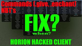 Horion Hacked Client All Commands amp NBTs Broken  FIX  give enchant dupe [upl. by Palecek29]