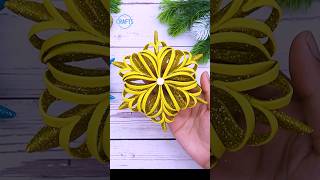 Cozy Snowflakes Ornaments for Christmas Decorations ❄️ christmas shorts craft decor diy [upl. by Fraze768]