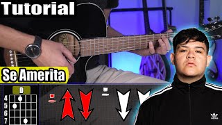 Se Amerita  Junior H  Guitarra  TUTORIAL  Acordes [upl. by Kuehnel858]