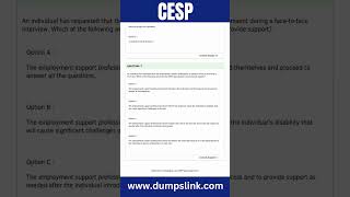 Certified Employment Support Professional Exam Questions and Answers  CESP PDF Questions [upl. by Trinee330]