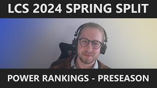 LCS 2024 Spring Power Rankings  Preseason [upl. by Melc]