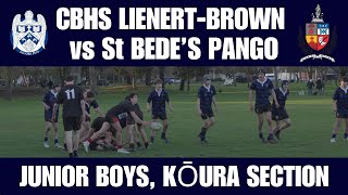 CBHS Lienert Brown vs St Bedes Pango Kōura Section Junior Boys Rugby [upl. by Esilana]