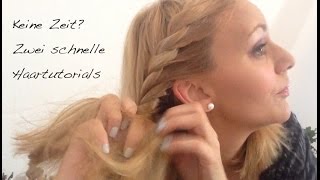 Tutorial  Zwei schnelle Frisuren mit und ohne Haarband [upl. by Sissie]