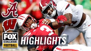 No 4 Alabama Crimson Tide vs Wisconsin Badgers Highlights  FOX College Football [upl. by Rekyr]