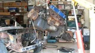 1968 Mustang Engine and Transmission removal  Part 2 [upl. by Daney905]