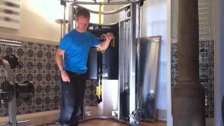 CABLE MACHINE PUSH PRESS │ CORE EXERCISE [upl. by Loralee545]