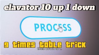 9 TIMES TABLE 10 up 1 down elevator technique [upl. by Nayd]