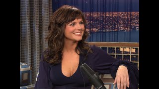 Tiffani Thiessen Made Out with Jaime Pressly  Late Night with Conan O’Brien [upl. by Ecinaj]