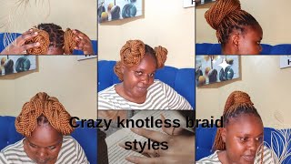 HOW TO STYLE KNOTLESS BRAIDS FOR BEGINNERS [upl. by Areic303]