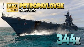 Cruiser Petropavlovsk Big damage on map quotThe Atlanticquot  World of Warships [upl. by Chucho]