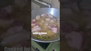 Cooking Adobong Baboy [upl. by Lihp]