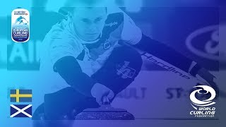 Sweden v Scotland  Men  Round Robin  Le Gruyère AOP European Curling Championships 2018 [upl. by Aiyt713]