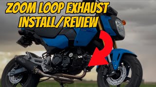 2025 GROM ZOOM Loop Exhaust Install and review [upl. by Ardnalac768]