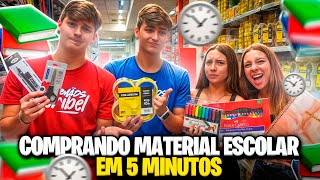 COMPRANDO MATERIAL ESCOLAR EM 5 MINUTOS [upl. by Ahsinned]