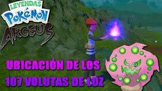 LOCALIZACIÓN DE LAS 107 VOLUTAS DE LUZ  SPIRITOMB en POKÉMON LEGENDS ARCEUS [upl. by Mcconaghy223]