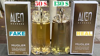 Fake vs Real Mugler Alien Goddess Perfume [upl. by Sucitivel253]