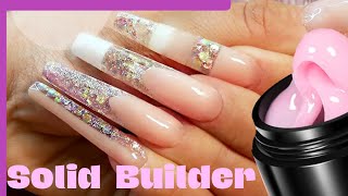 How to do Solid Builder Gel on Tips Beginner Friendly Nail Extensions [upl. by Ellehcyt228]