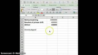 Overskudsgrad excel [upl. by Clauddetta]