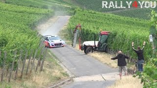 Neuville almost crash with a tractor  Rally Deutschland Test 2015 HD [upl. by Felise]