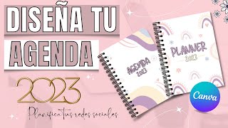 💟 Diseña tu AGENDA 2023 en CANVA 💫 Te regalo la plantilla de este video 🌹 [upl. by Radbourne]