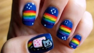 Nyan Cat Cute Nails  CutePolish  Disney Style [upl. by Somar168]