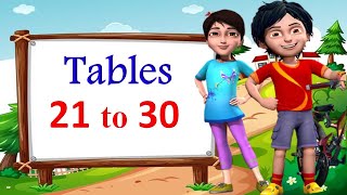 Tables 21 to 30tables for kids21 to 30 tables21 to 30 tables in Englishpadhe 21 to 30 [upl. by Karry]