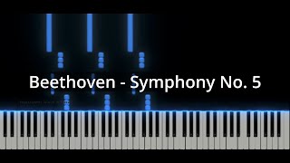 Beethoven  Symphony No 5  Piano tutorial beethoven [upl. by Moria699]