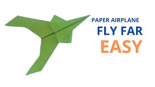 Paper Jet Airplane  Easy Way to Fold a Paper Airplane Fly Far amp Long  Plane Origami [upl. by Alleusnoc]