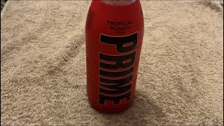 Prime Hydration Energy Drink Tropical Punch Flavour Review [upl. by Ailuig]