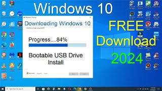 How to Download Windows 10 Directly from Microsoft  Windows 10 Download on USB 2024 [upl. by Lizned]