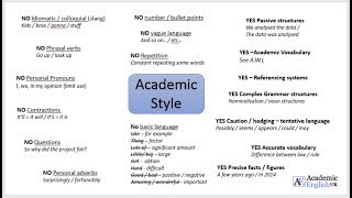 Academic Style Academic Writing [upl. by Pascasia]