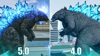 Titanus Godzilla OLD Vs NEW Comparison In Kaiju Arisen UPDATE [upl. by Hyams]