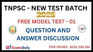 TNPSC 2025  New Test Batch  Weekly Test 01  Answer Key Discussion  Admission Call  8101 234 234 [upl. by Sixela]