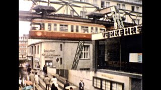 1972 WuppertalOberbarmen Suspension Railway Germany [upl. by Aelegna]