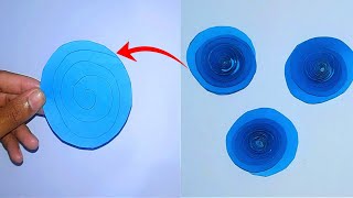 Easy Paper Flower Rose MakingEasy Paper Flower Rose Craft Idea Step By Step [upl. by Aon]