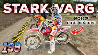 Travis Pastrana reviews ELECTRIC Stark VARG Electric Dirt Bike Review [upl. by Mellie]