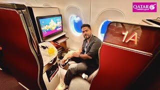 Unveiling QATAR AIRWAYS Qsuite BUSINESS CLASS with 5 Star Dining [upl. by Attennaej658]