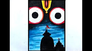 Very easy Lord Jagannath Painting with Oil Pastel  Ratha Yatra Special Drawing  Jagannath Painting [upl. by Auroora]