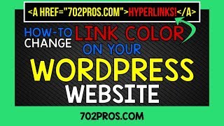 Change Link Color in WordPress  Hypertext color change WordPress  by 702 Pros [upl. by Elynad]