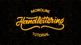 Hand Lettering Tutorial for Beginners  Monoline [upl. by Htebzil]