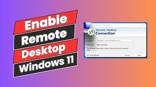 How to Enable Remote Desktop Connection In Windows 11 [upl. by Ofloda199]