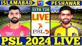 Live Peshawar zalmi vs Islamabad United 13TH T20 match SCORE  ISU vs PSZ 13T20 match Live PSL2024 [upl. by Kcirdec]